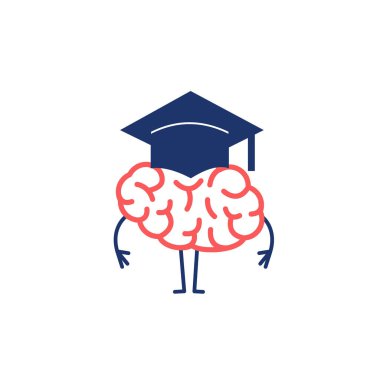 Beyin akademik şapkalı 