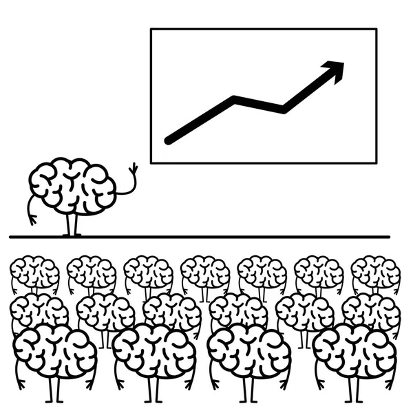 Discours de cerveau sur scène — Image vectorielle