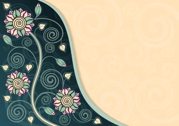 Fondo con flores — Vector de stock