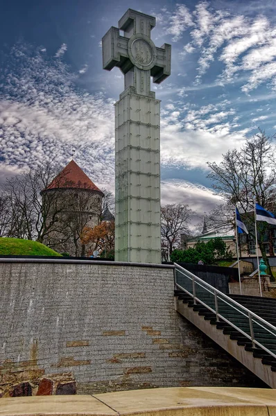 Calle húmeda en Tallin — Foto de Stock