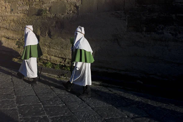 Enna, Sicilië, Italië, 25 maart 2016-religieuze optocht, in de stad van — Stockfoto