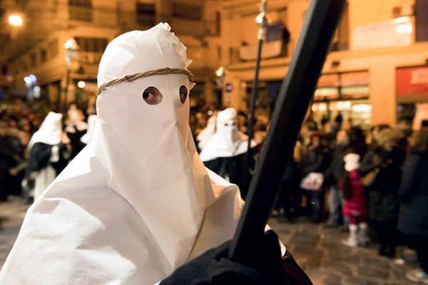 Enna Sicilië Italië Maart 2016 Religieuze Parade Plaats Van Enna — Stockfoto