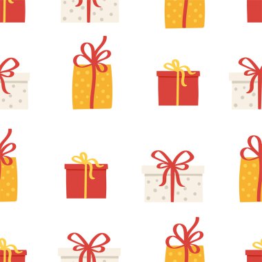 Şirin Noel desenli komik kırmızı beyaz hediye kutusu