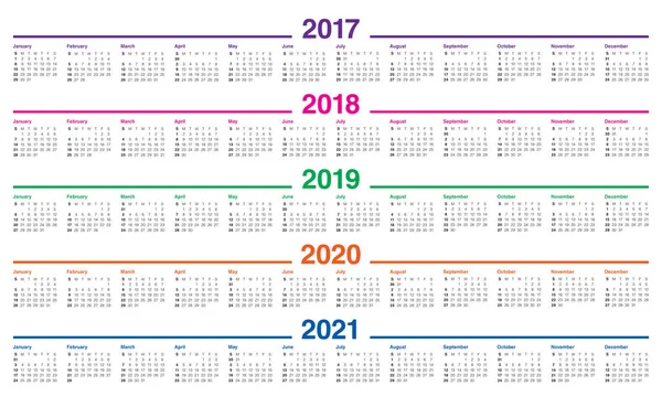 17 21 Calendar Stockvektoren Lizenzfreie Illustrationen Depositphotos