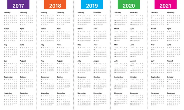 17 21 Calendar Stockvektoren Lizenzfreie Illustrationen Depositphotos