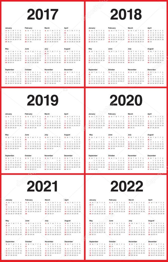 Simple Calendar Template For 17 18 19 21 And 22 Premium Vector In Adobe Illustrator Ai Ai Format Encapsulated Postscript Eps Eps Format