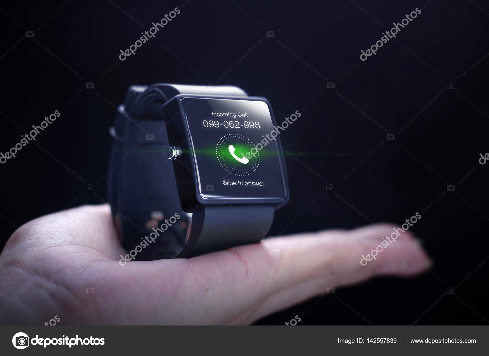 smartwatch incoming call