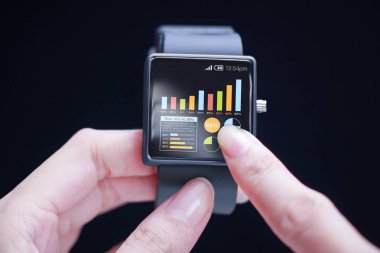 Smartwatch grafikte dokunmadan el