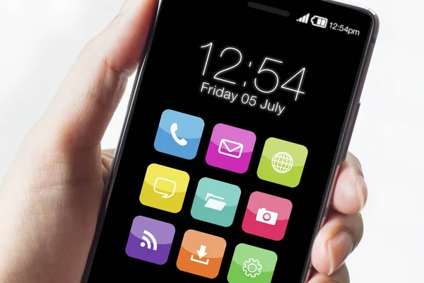 Smartphones with application icons