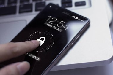 Slayt smarphone simgesini kilidini açmak için. 
