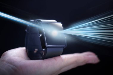 Smartwatch ışıkla.