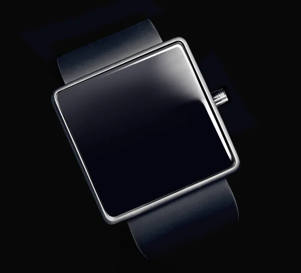 Smartwatch isolated on black background — Stock Photo, Image