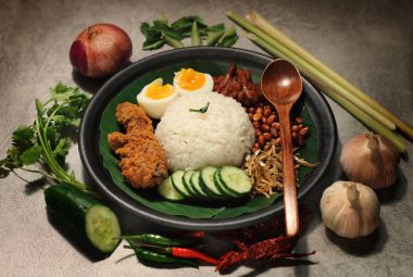 Asya gıda nasi lemak