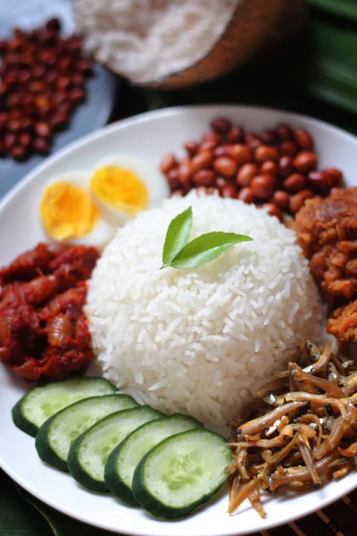 Nasi lemak makanan Asia — Stok Foto