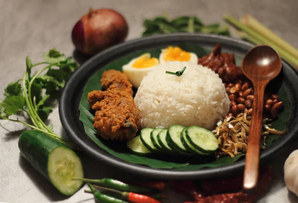 Nasi lemak makanan Asia — Stok Foto
