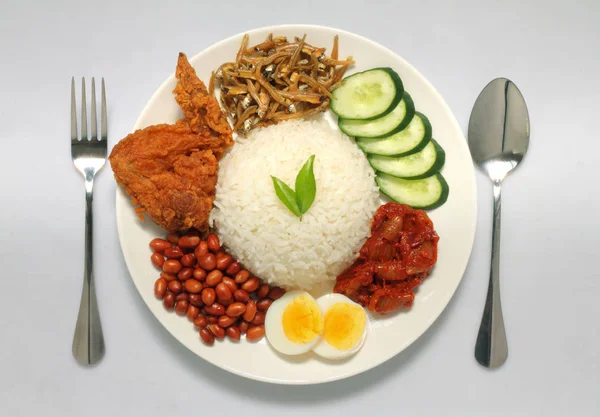 Nasi lemak tradizionale — Foto Stock