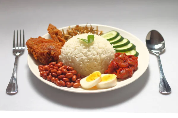 Nasi lemak tradizionale — Foto Stock