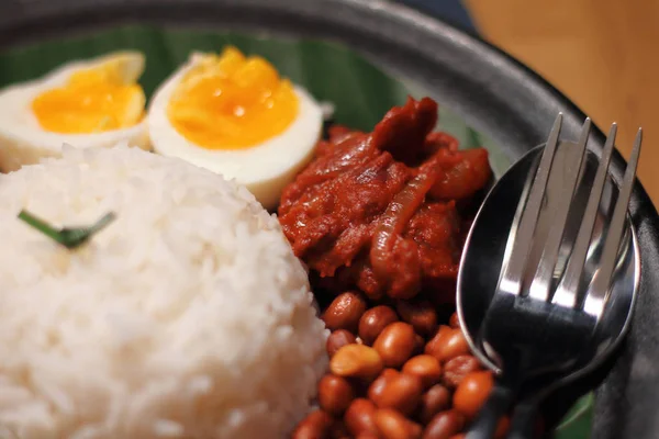 Asiatico cibo nasi lemak — Foto Stock
