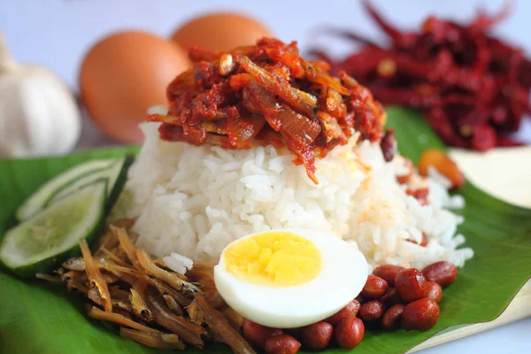 Malasia alimento nasi lemak — Foto de Stock