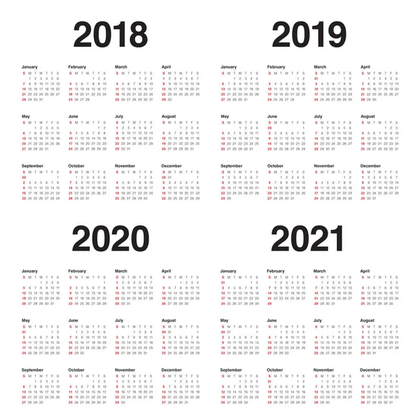 Календарь 2016 2017 2018 2019 — Векторное изображение