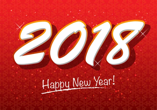 Happy New Year 2018 — Stock Vector