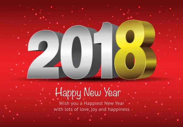 Happy New Year 2018 — Stock Vector