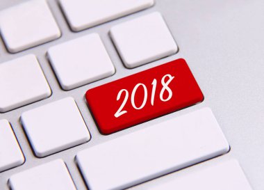 Yeni yıl 2018 klavye. 