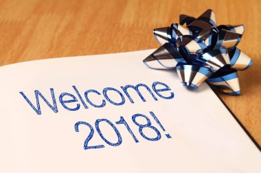 Hoş geldiniz yıl 2018 dekorasyonu ile.