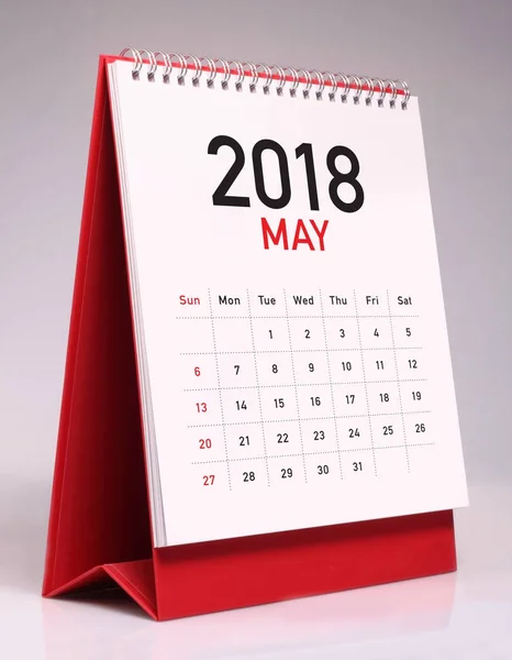 Calendario scrittoio semplice 2018 - maggio — Foto Stock