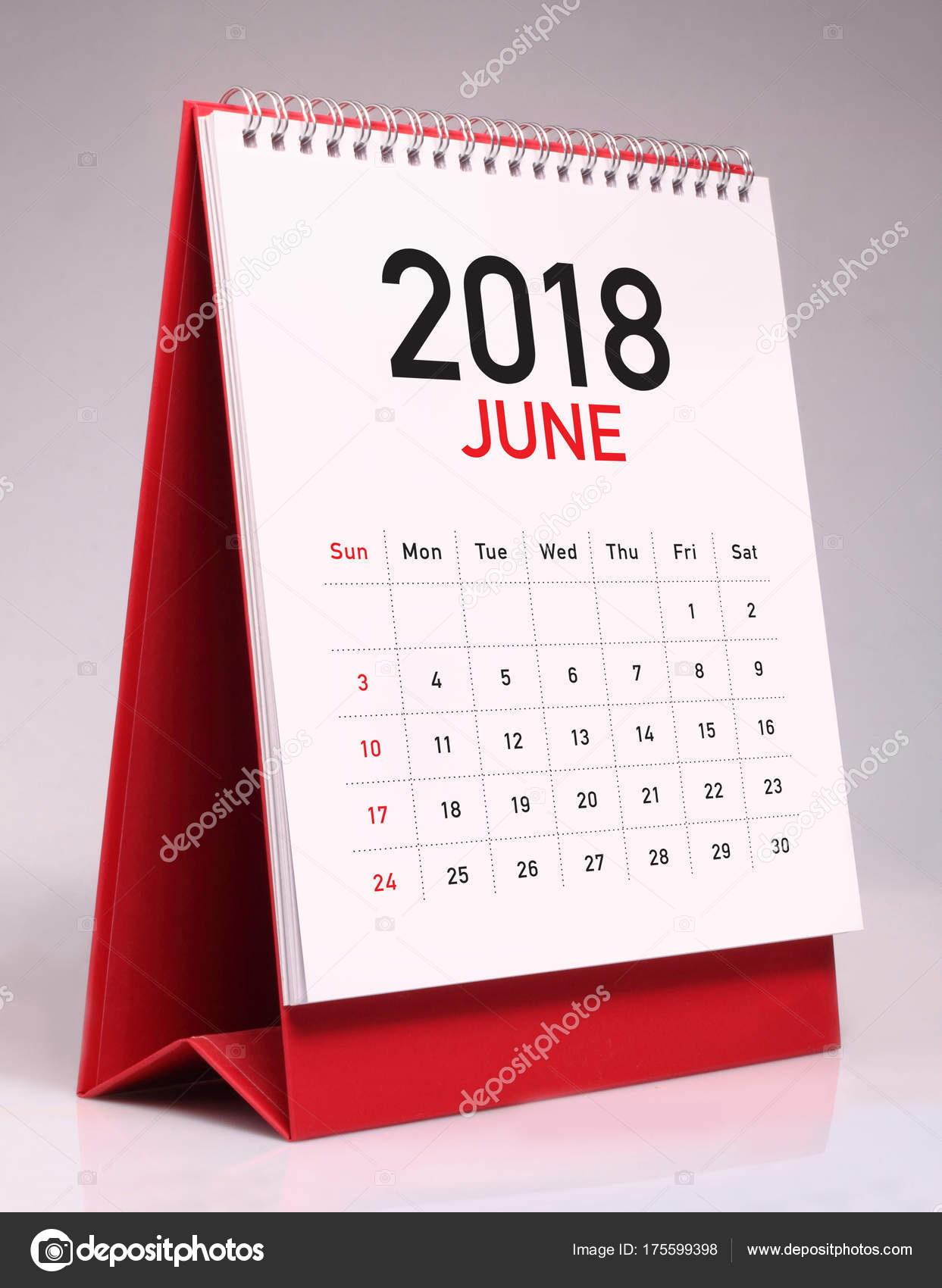 Simple Desk Calendar 18 June Stock Photo By C Dolphfynlow