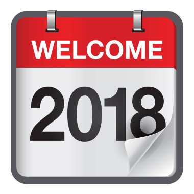 Yeni yıl takvim vektör çizim.