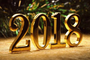 Altın 2018 ve dekorasyon.