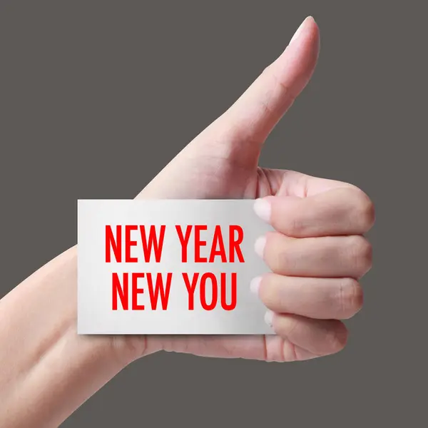Nuevo año nuevo usted con la mano . — Foto de Stock