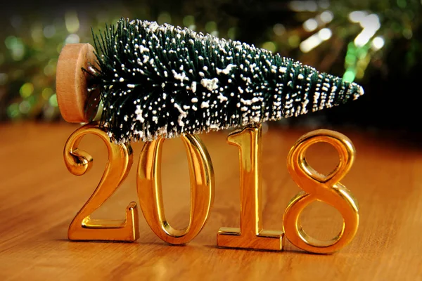 Oro 2018 e decorazione dell'albero di Natale . — Foto Stock