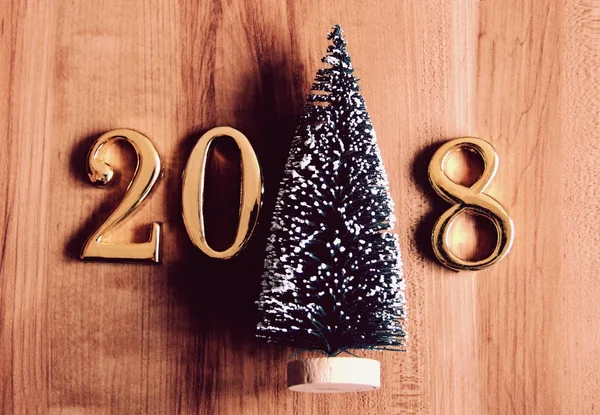 Oro 2018 e decorazione dell'albero di Natale . — Foto Stock