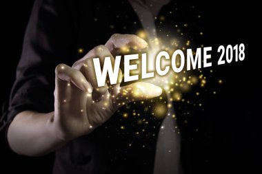 Hoş geldiniz 2018 gösterilen el.