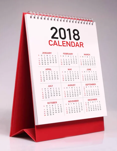 Calendario scrivania semplice 2018 — Foto Stock