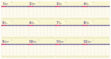 Yıl 2018 planlayıcısı takvim vektör çizim