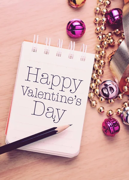 Happy valentine's day with decoration. — Stock Photo, Image