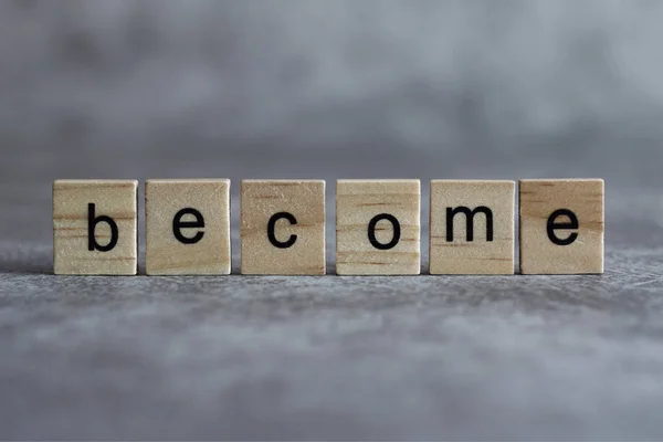 Become word written on wood cube — Stock Photo, Image