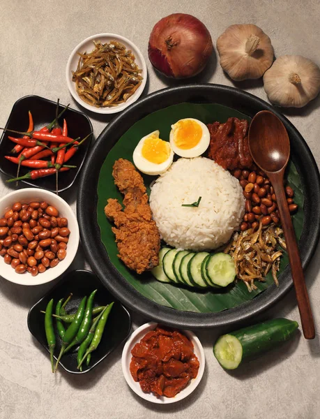 Nasi lemak makanan Asia — Stok Foto