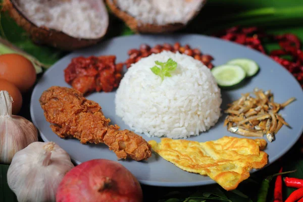 Nasi lemak makanan Asia — Stok Foto