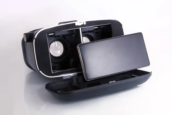 virtual reality glasses and smartphone.