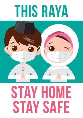 Selamat Hari Raya aidilfitri ve lütfen evde kal. Müslümanlar virüslerin yayılmasını önlemek için Hari Raya 'yı evde kutlamaya hazırlanıyorlar..