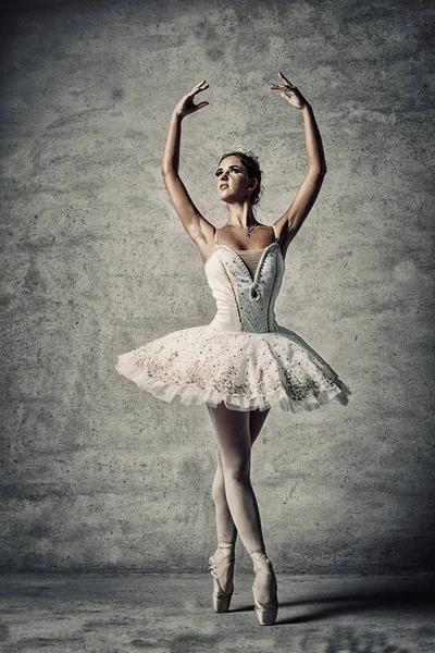 Bailarina Ballet Bailarina Dama Elegante Bailarina Pose Puntiaguda Ballet Danza — Foto de Stock