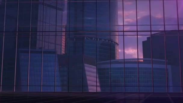 Modern Glass Building Skyscraper — Stock Video
