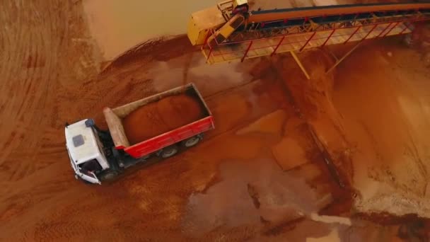 Truck Sand Quarry — Stock Video