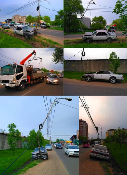 Acidente na estrada — Fotografia de Stock