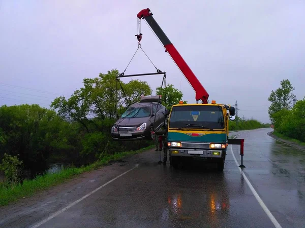 견인 트럭 피난 차량 — 스톡 사진