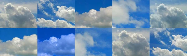 Chmury o różnych kształtach — Zdjęcie stockowe